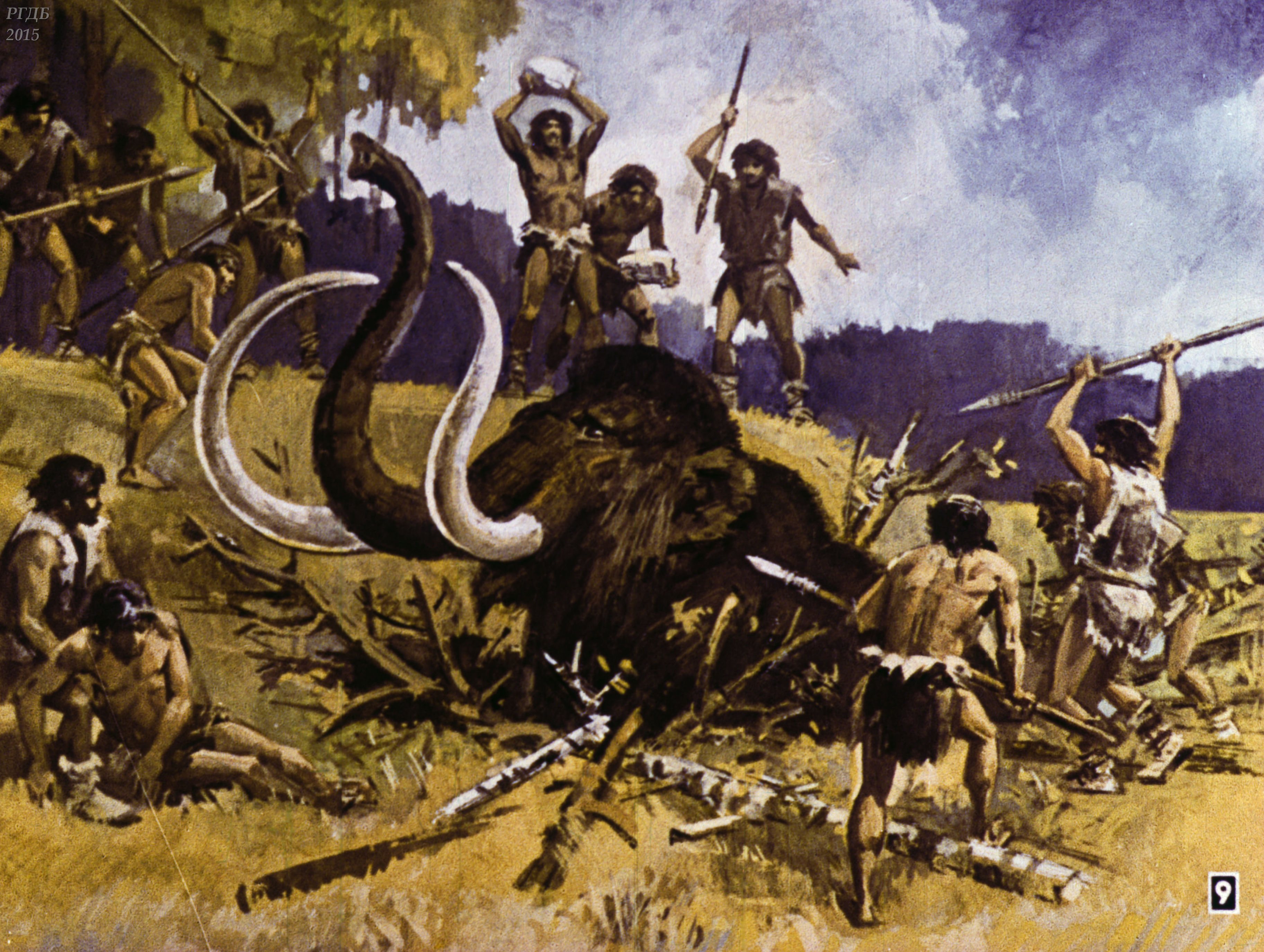Коллективная охота древних людей